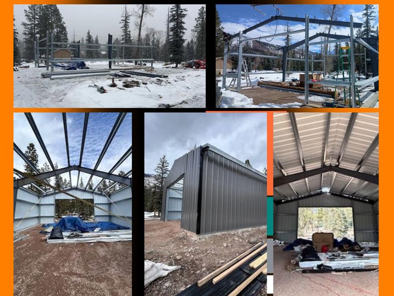 Steel building project from site preparation through completed structure
